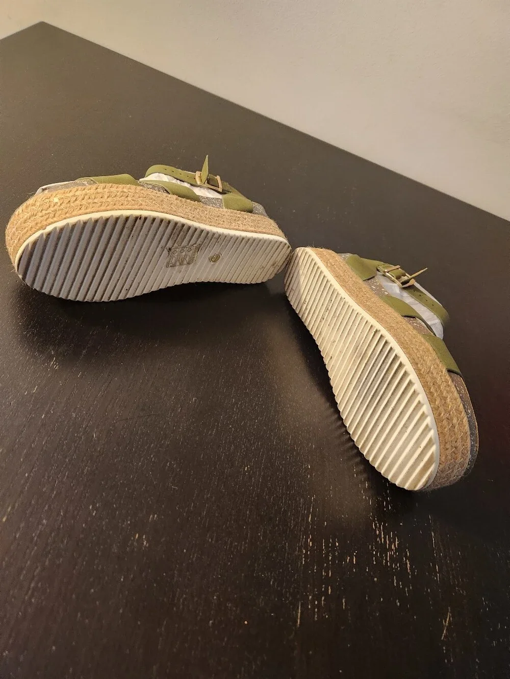 Patrizia Olive Green Strappy Espadrille Platform Sandals